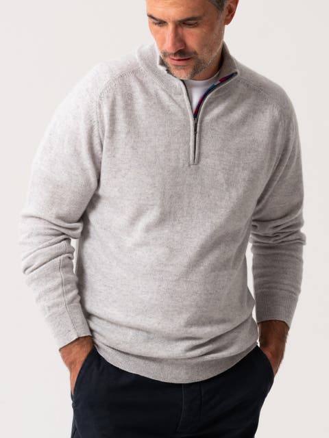 Cashmere Quatre Zip Sweater