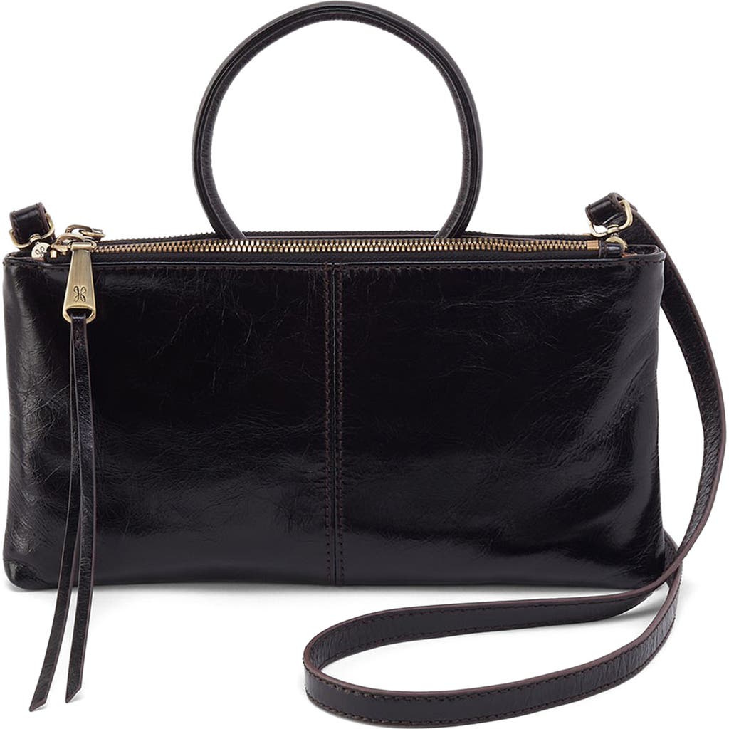 Shop Hobo Sable Leather Crossbody Bag In Black