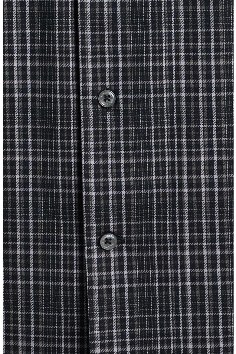 OoohCotton Devon Plaid Performance Shirt, Alternate, color, BLACK