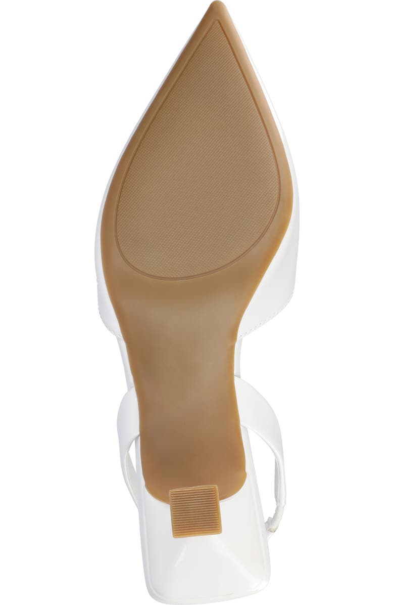 Journee Collection Fallon Slingback Pump, Alternate, color, White