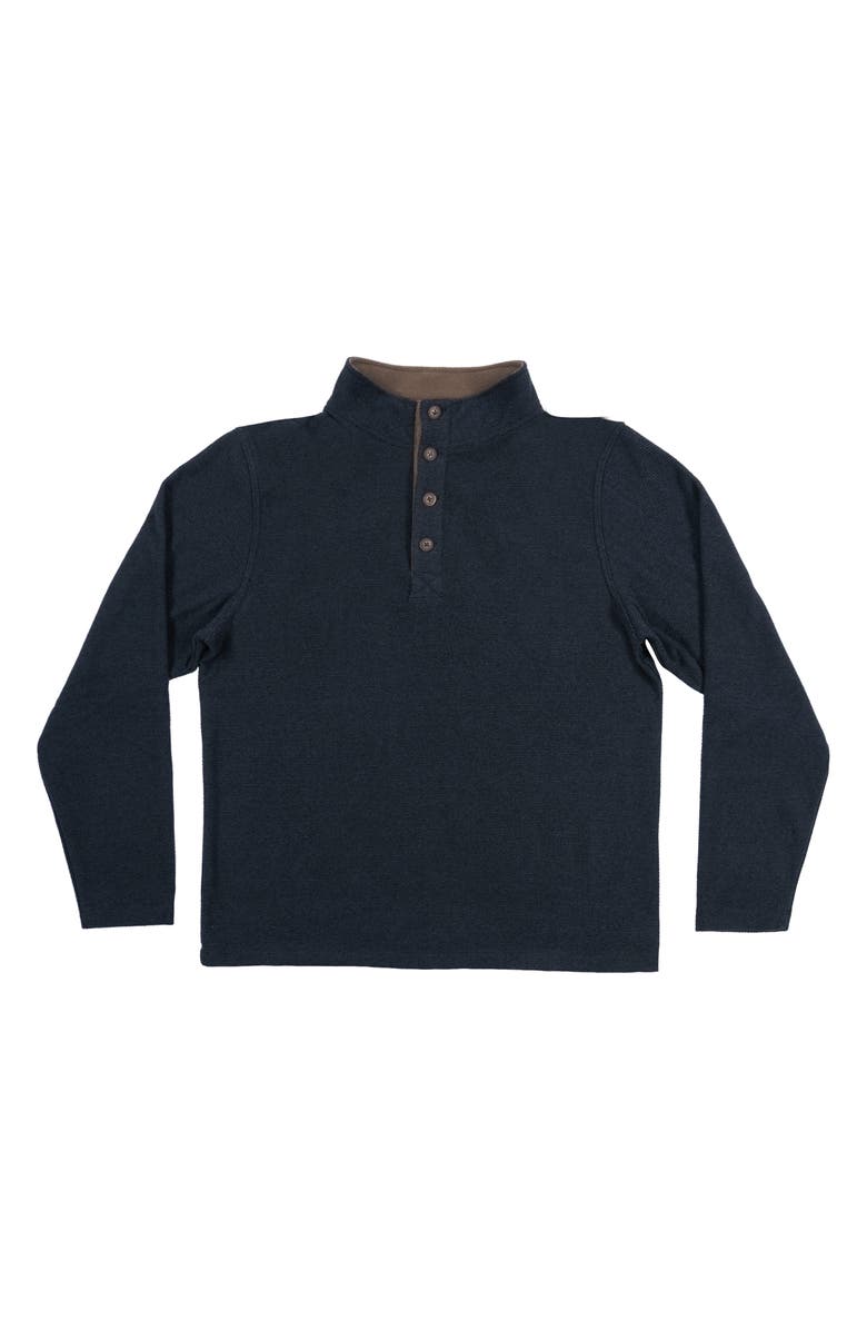 BURNSIDE Jacquard Henley Sweatshirt, Alternate, color, Black