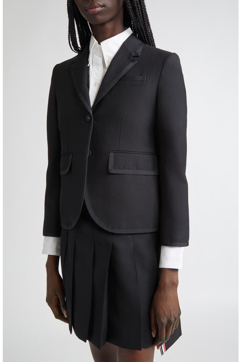 High Armhole Wool Fresco Sport Coat, Alternate, color, BLACK