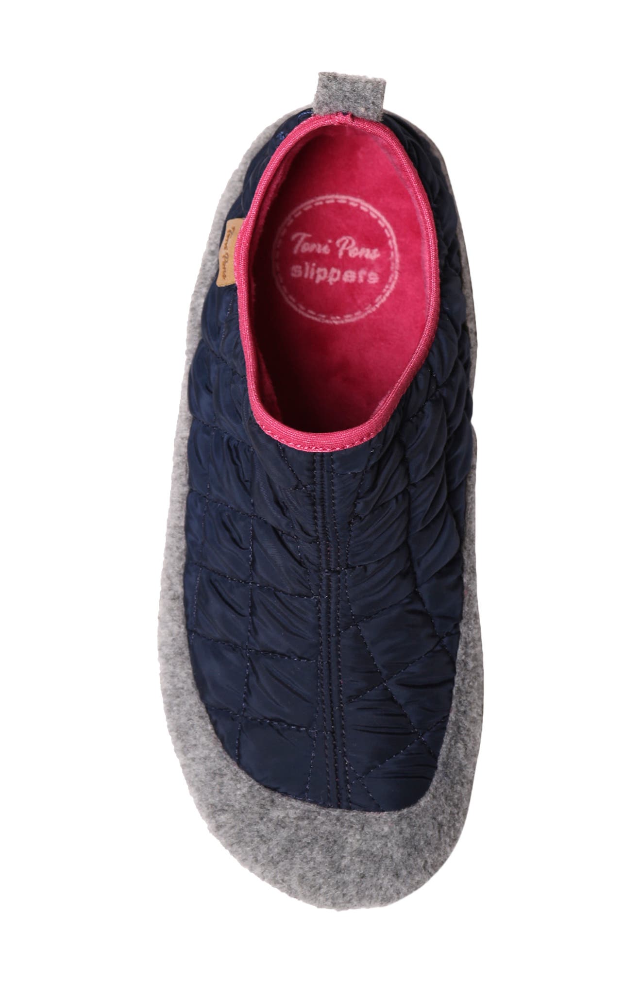 Toni Pons Mare Quilted Slipper, Alternate, color, Navy Wool