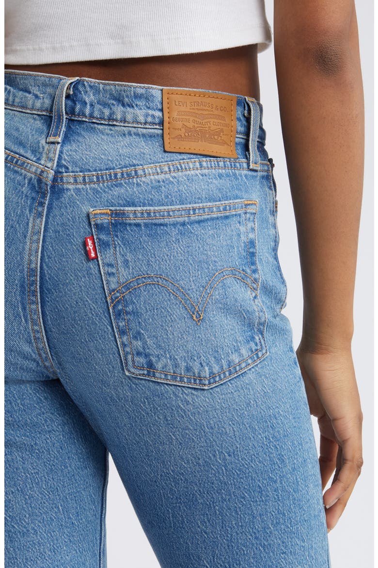 Wedgie High Waist Straight Leg Jeans, Alternate, color, CALLING ALL BLUES