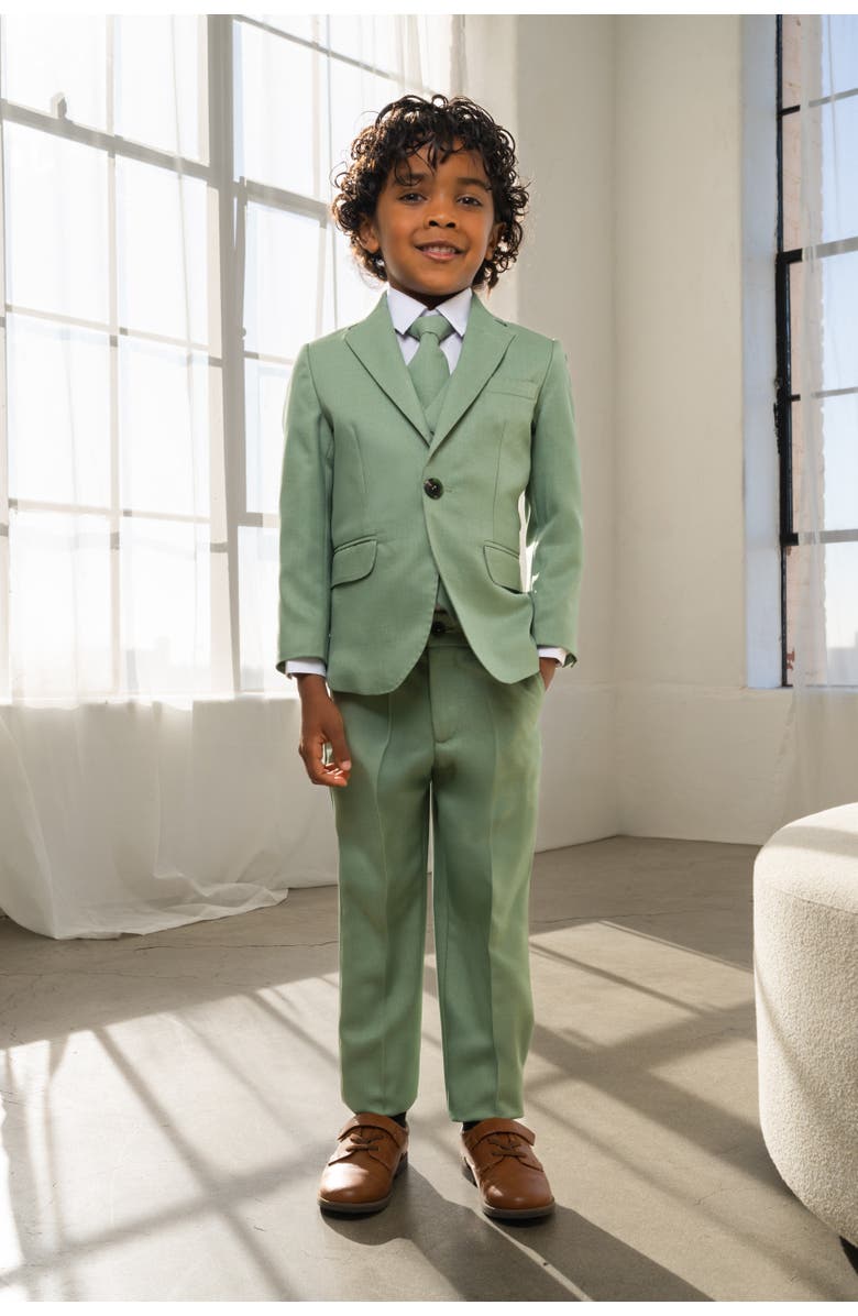 Peanut Butter Collection Kids' Osiris 5-Piece Slim Fit Suit, Alternate, color, Mint Green