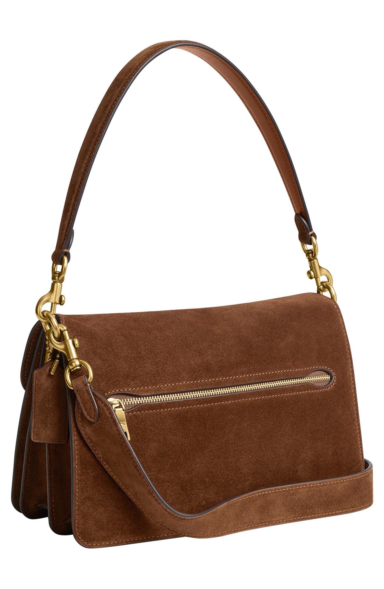 COACH Tabby Chain Suede Shoulder Bag, Alternate, color, 
