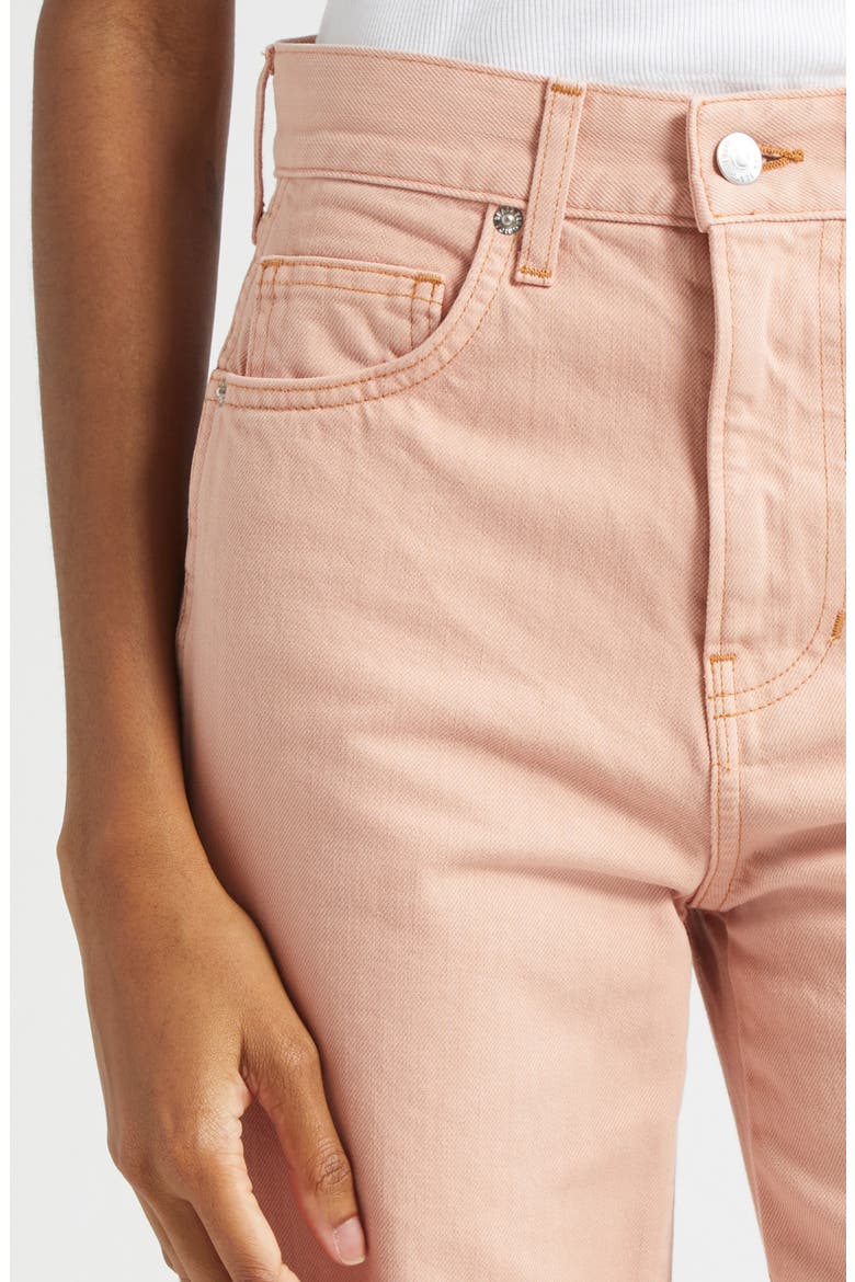 Dylan Cuffed High Waist Relaxed Straight Leg Jeans, Alternate, color, PINK BLOSSOM