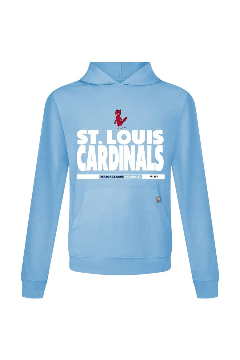 Men's Levelwear  Light Blue St. Louis Cardinals Relay Center Stage Long Sleeve Hooded T-Shirt, Main, color, Light Blue