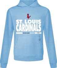 LEVELWEAR Men's Levelwear Light Blue St. Louis Cardinals Relay Center Stage Long Sleeve Hooded T-Shirt
