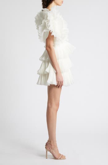 Spenmoss Pleated Ruffle Minidress