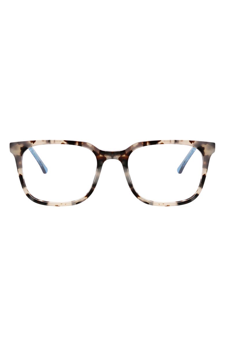 Oscar de la Renta 51mm 2.0 Square Reading Glasses, Main, color, White/ Grey Demi