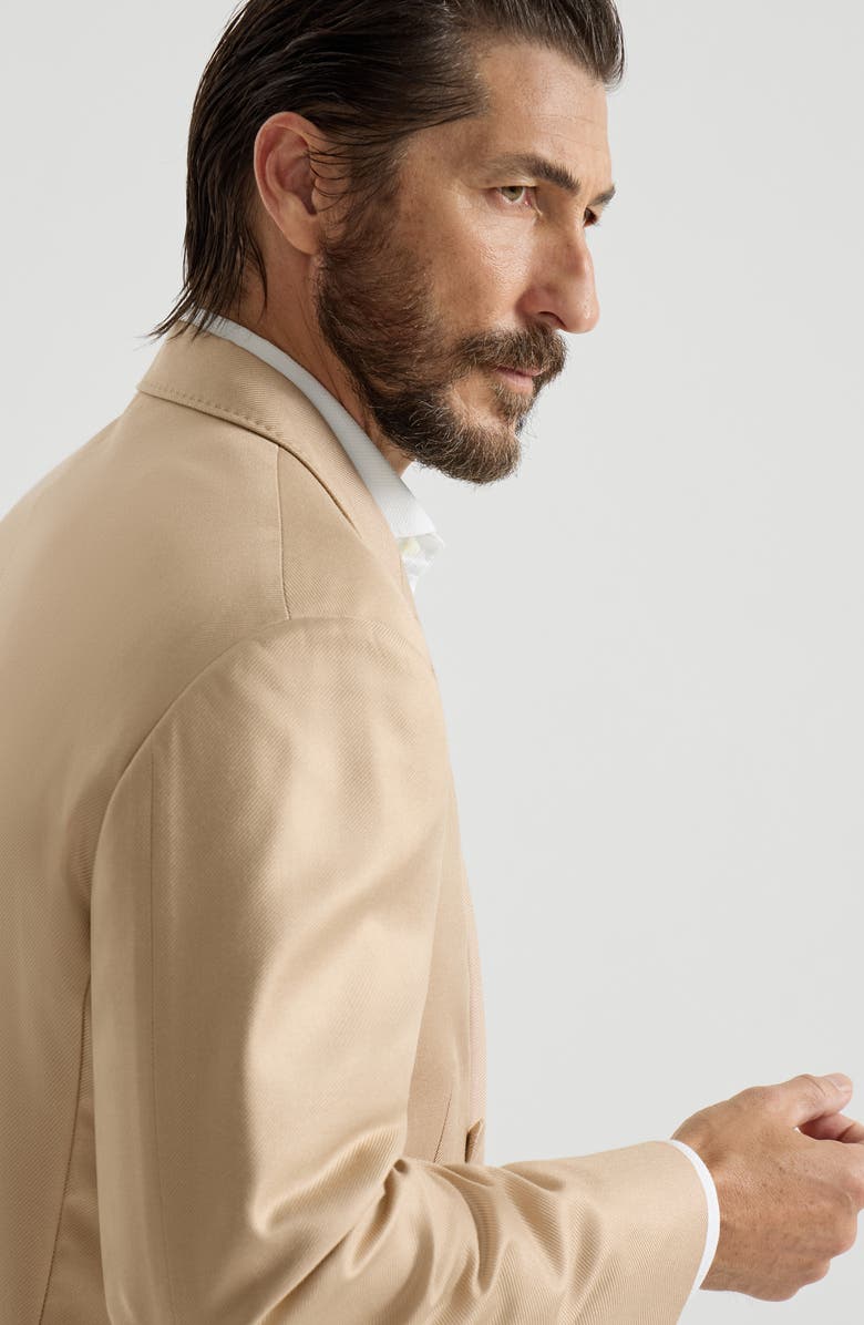 Brunello Cucinelli Tuxedo Jacket, Alternate, color, Camel
