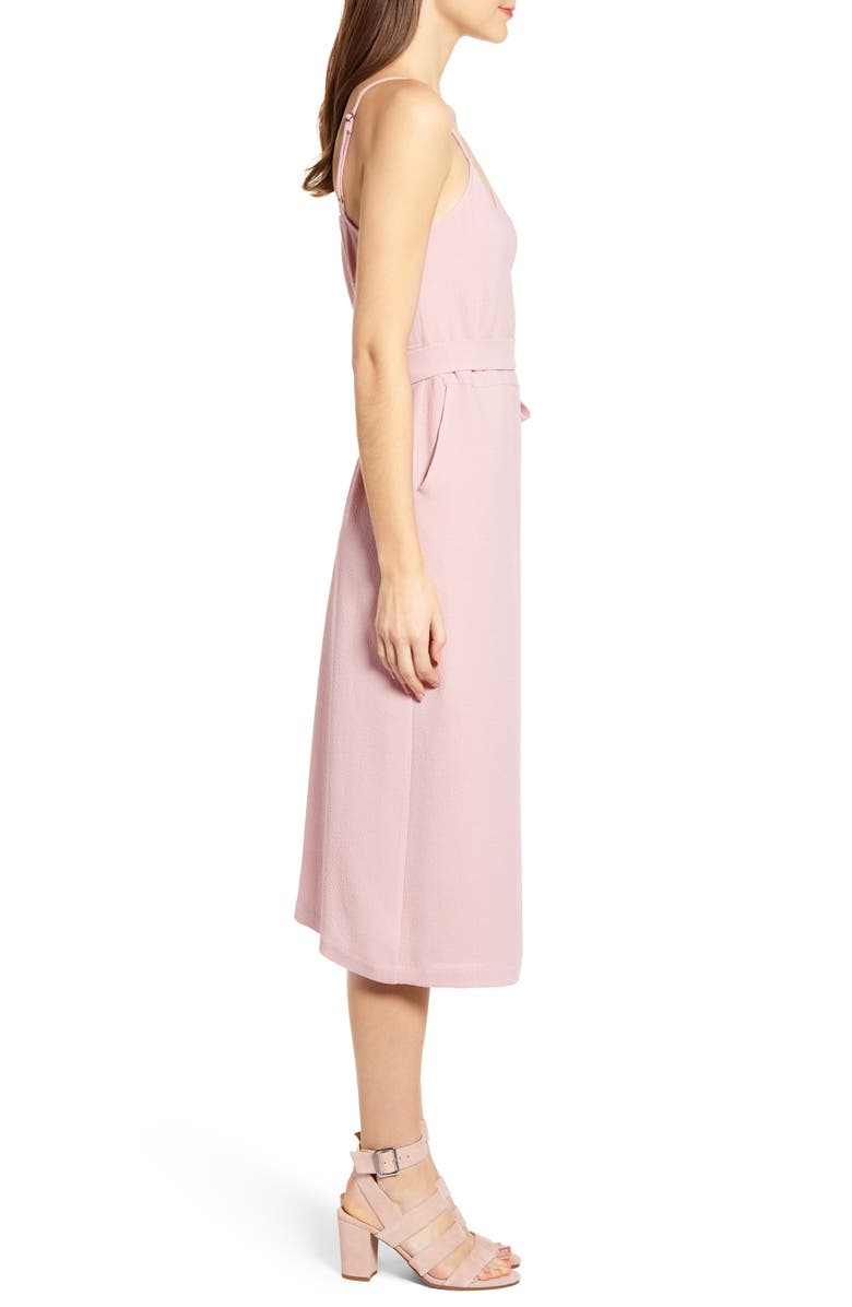Chelsea28 Crepe Wrap Midi Dress, Alternate, color, 