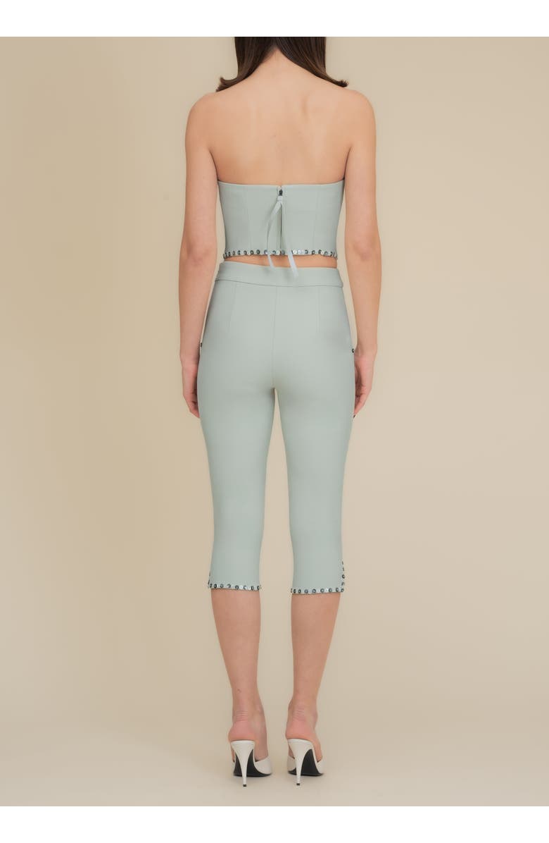 Contessa Mills Benjamin Soft Stretch Cropped Capri Pant, Alternate, color, Sage