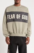 Fear of God Essentials Paneled Relaxed Crop Fleece Sweatshirt