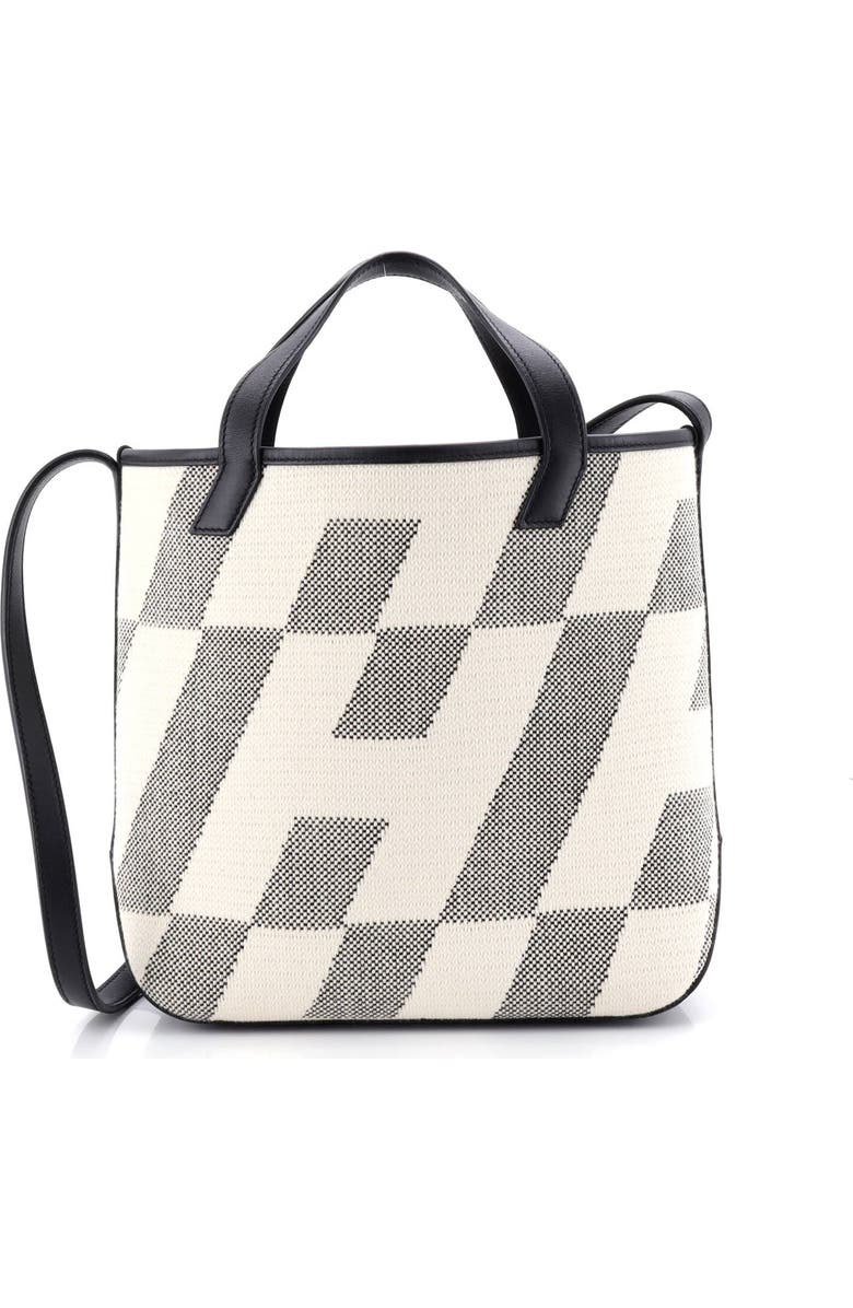 Pre-Owned Hermes Cabas H en Biais Tote Canvas with Leather 27, Main, color, Noir