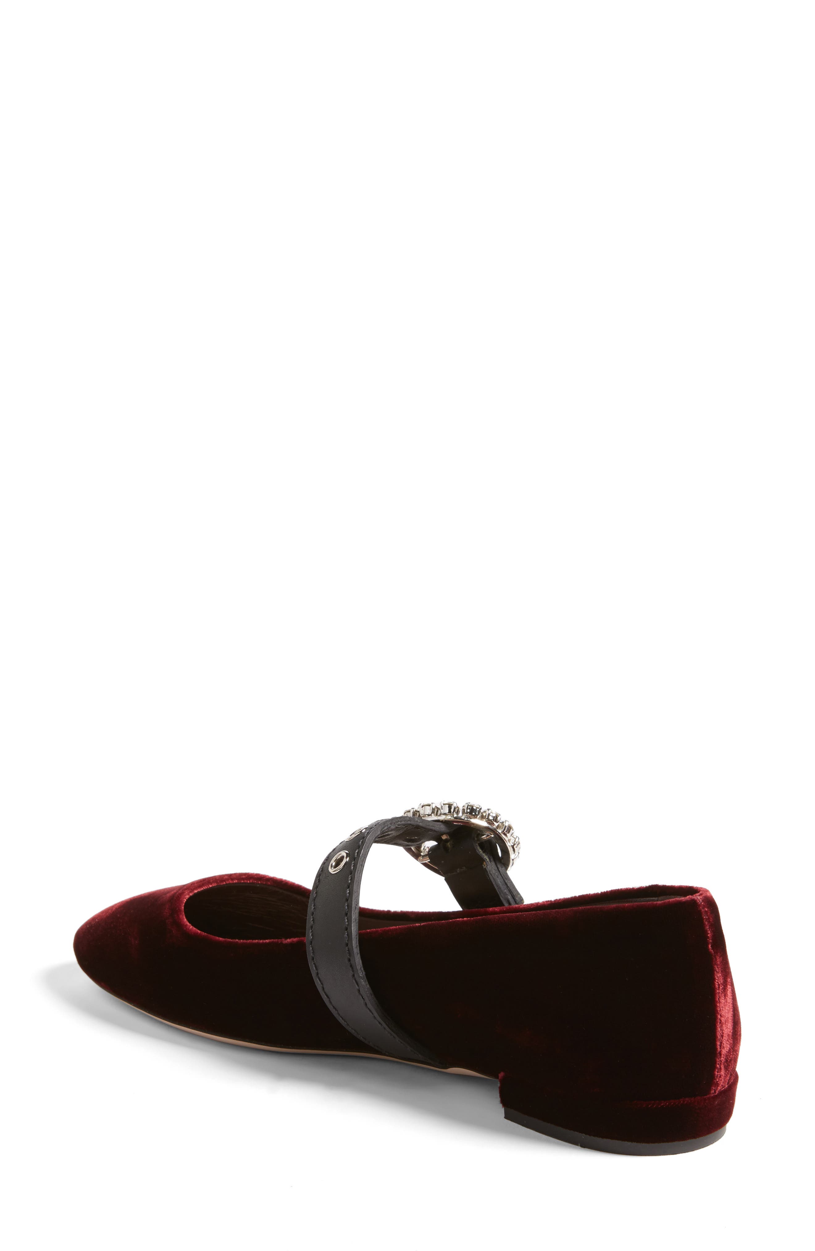 Buckle Ballet Flat, Alternate, color, BURGUNDY