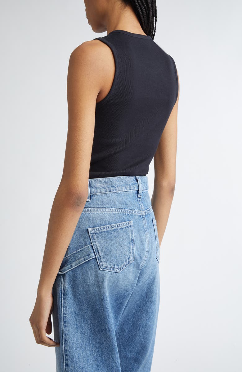 JW Anderson Anchor Logo Embroidered Tank, Alternate, color, Black