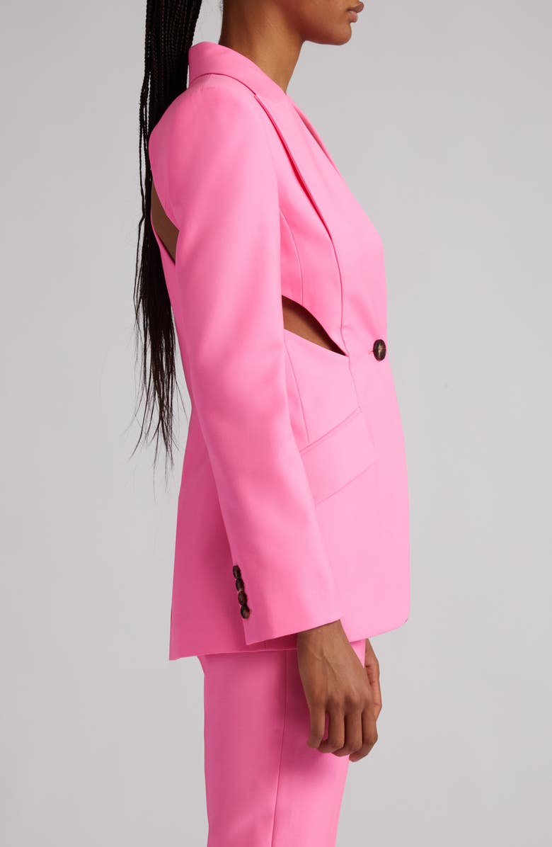 McQueen Cutout Wool Blazer, Alternate, color, 