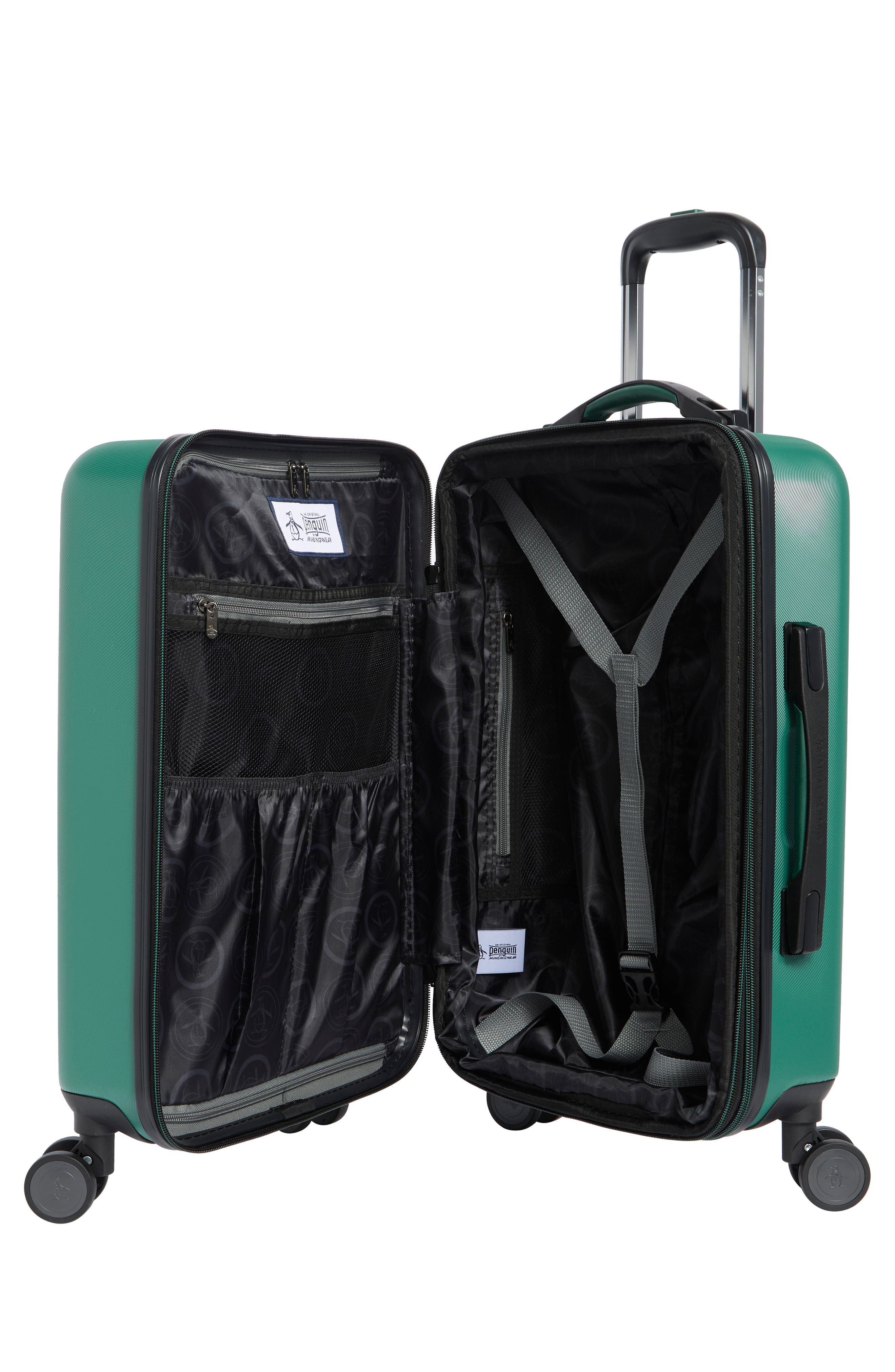 Original Penguin Finnes 21-Inch Carry-On Hardside Luggage, Alternate, color, Forest Green