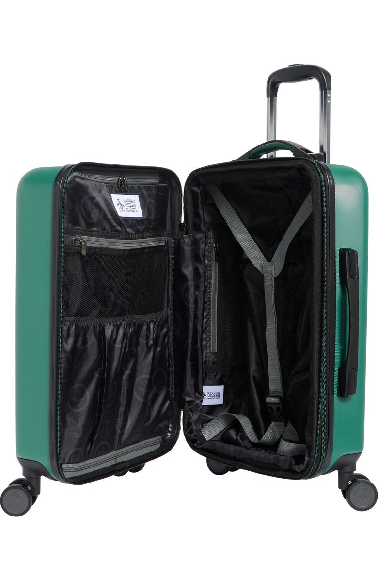 Original Penguin Finnes 21-Inch Carry-On Hardside Luggage, Alternate, color, Forest Green