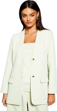 Warehouse Runway Collarless Boxy Blazer