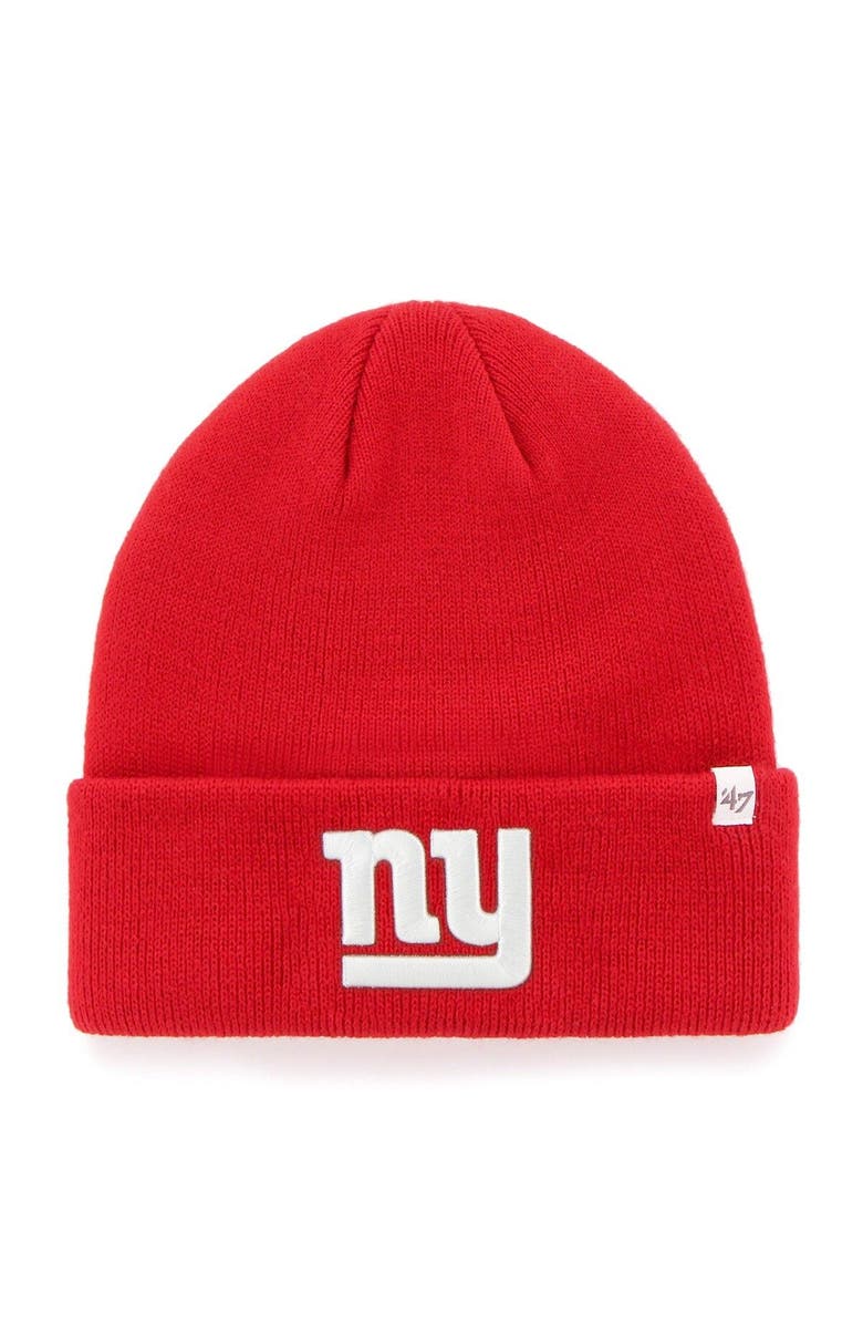 '47 Men's '47 Red New York Giants Secondary Basic Cuffed Knit Hat, Main, color, Red