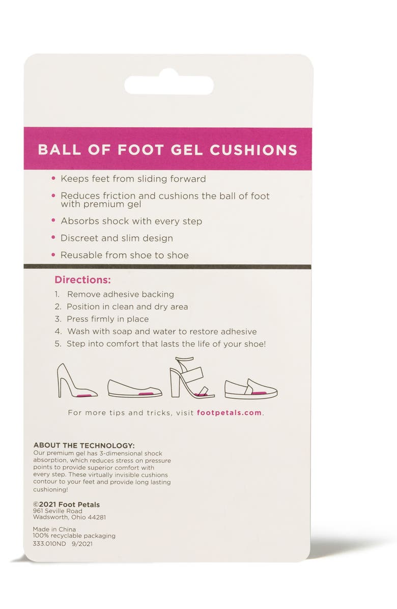 Foot Petals Ball of Foot Gel Cushions, Alternate, color, Pink Gel