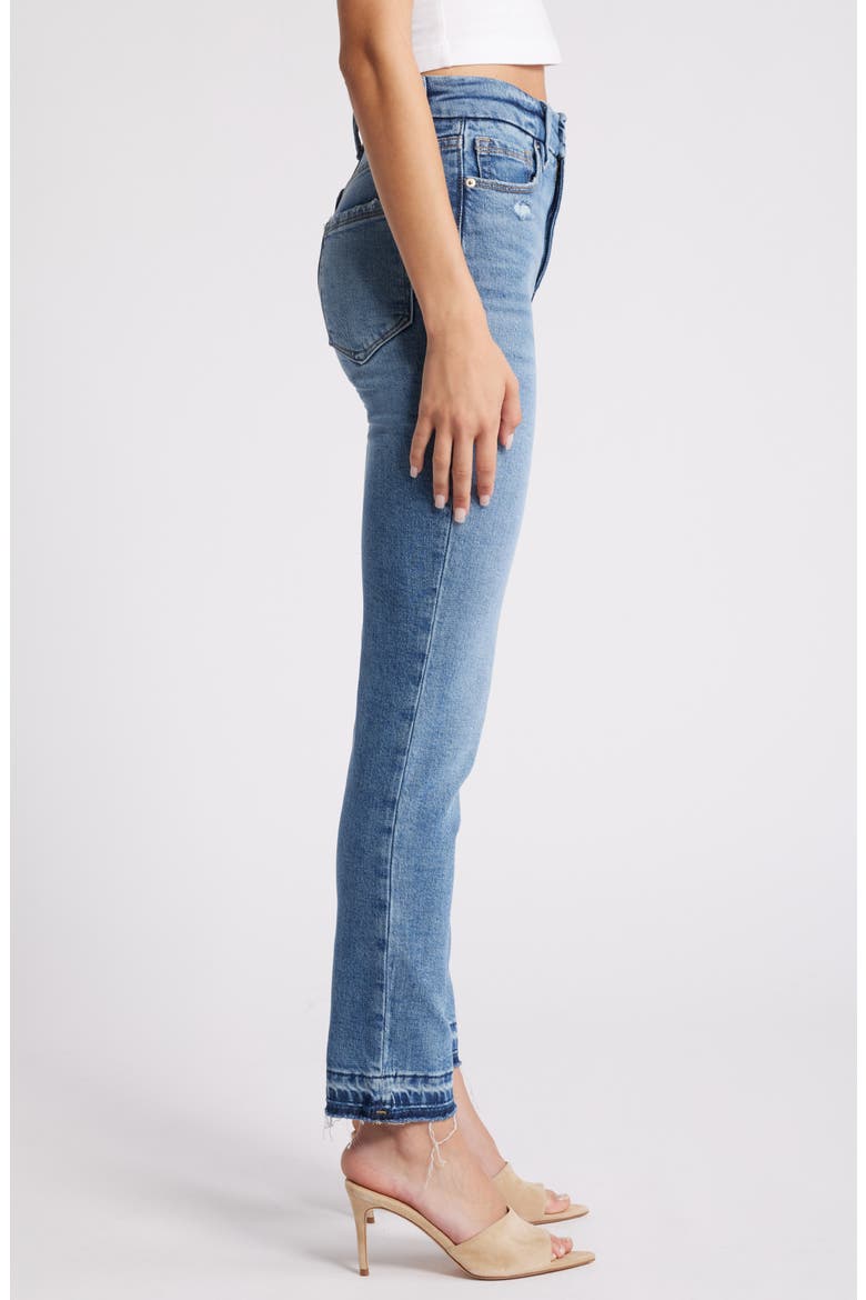 Good Classic Distressed Release Hem Jeans, Alternate, color, INDIGO662