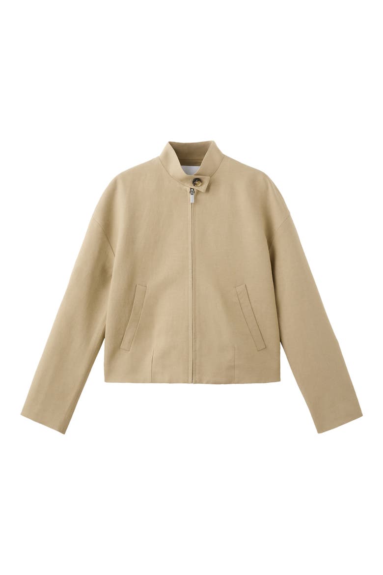 Linen Blend Jacket, Main, color, BEIGE