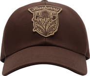 Burberry Thistle Shield Gabardine Baseball Cap