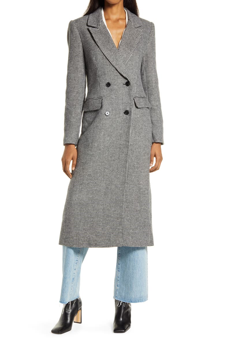 York Coat, Alternate, color, BLACK AND WHITE CHECK