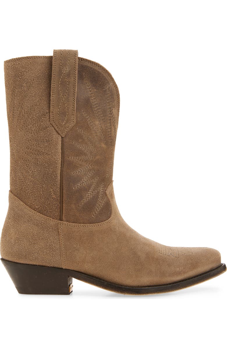 Golden Goose Wish Star Short Western Boot, Alternate, color, Beige