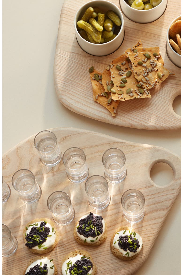Set of 12 Shot Glass & Palette Board Set, Alternate, color, WHITE