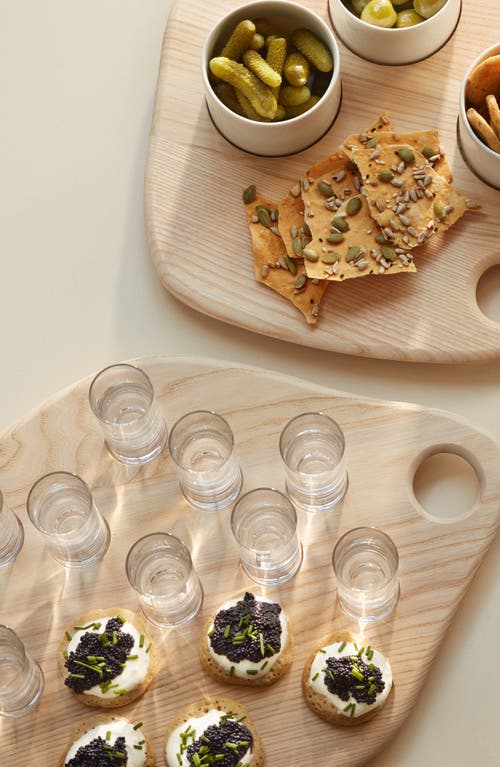 Lsa Set Of 12 Shot Glass & Palette Board Set In White