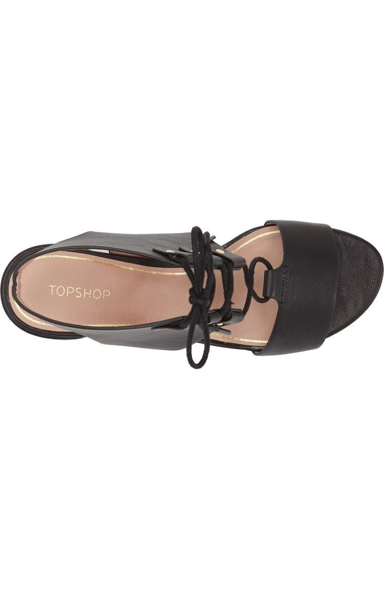 Topshop 'Dance' Ghillie Sandal, Alternate, color,