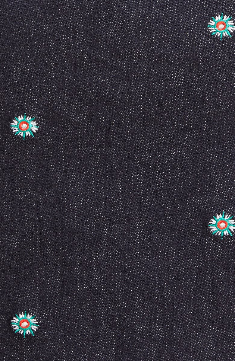 Ted Baker London Colour by Numbers Rosarie Embroidered Denim Shirtdress, Alternate, color, 