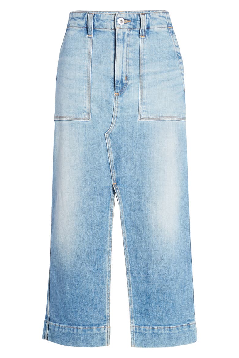 The Lana Denim Midi Skirt, Alternate, color, 23 YEARS RECLAI
