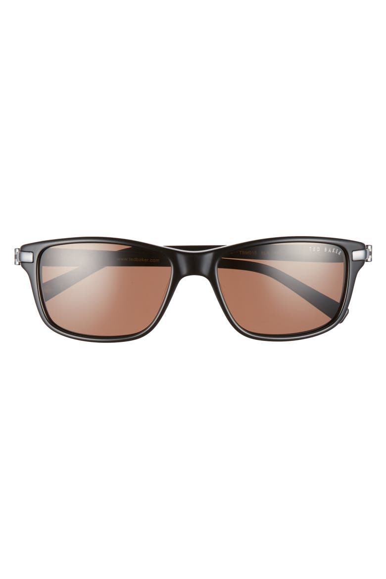 55mm Polarized Sunglasses, Alternate, color, BLACK