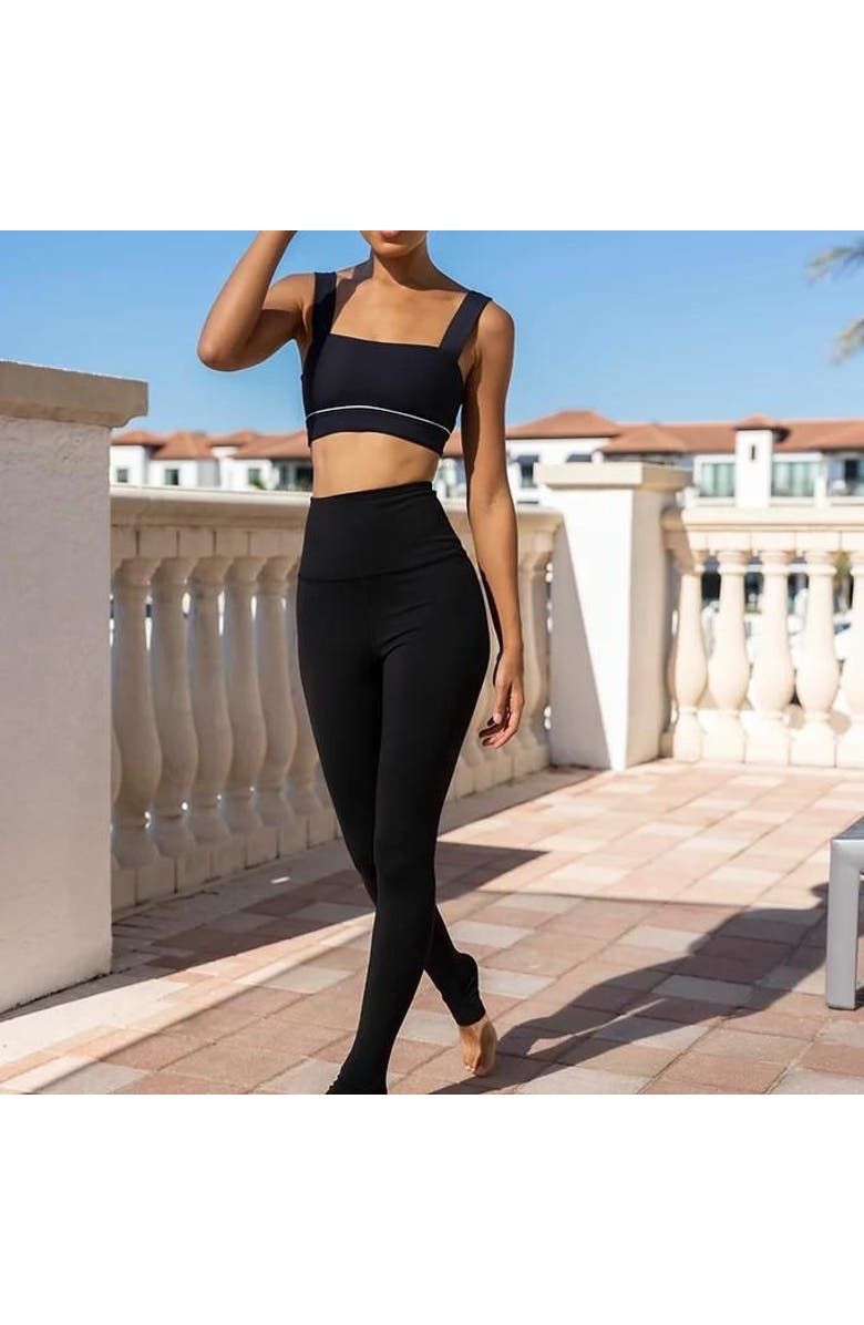 LAS Loungewear Com-pressi-on Me Jet Lag Legging, Alternate, color, Black