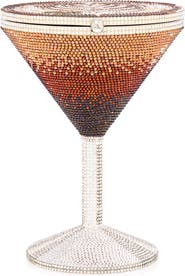 JUDITH LEIBER COUTURE Espresso Martini Crystal Embellished Clutch