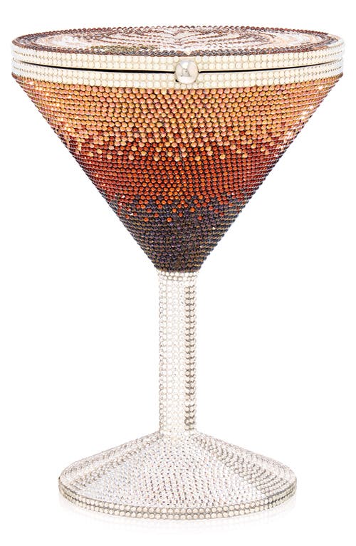 Judith Leiber Couture Espresso Martini Crystal Embellished Clutch In Multi