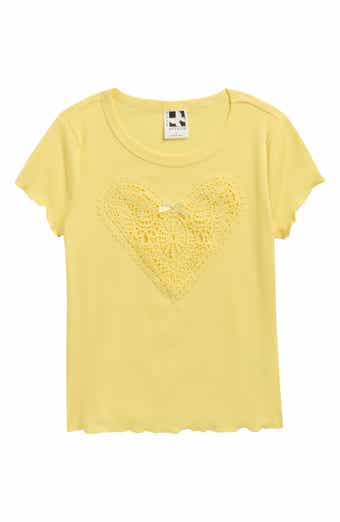 Kids' Heart Lace Appliqué Baby T-Shirt