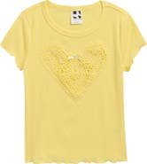 SELF ESTEEM Kids' Heart Lace Appliqué Baby T-Shirt