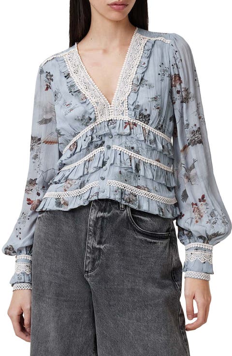 Zora Tiered Floral Long Sleeve Top