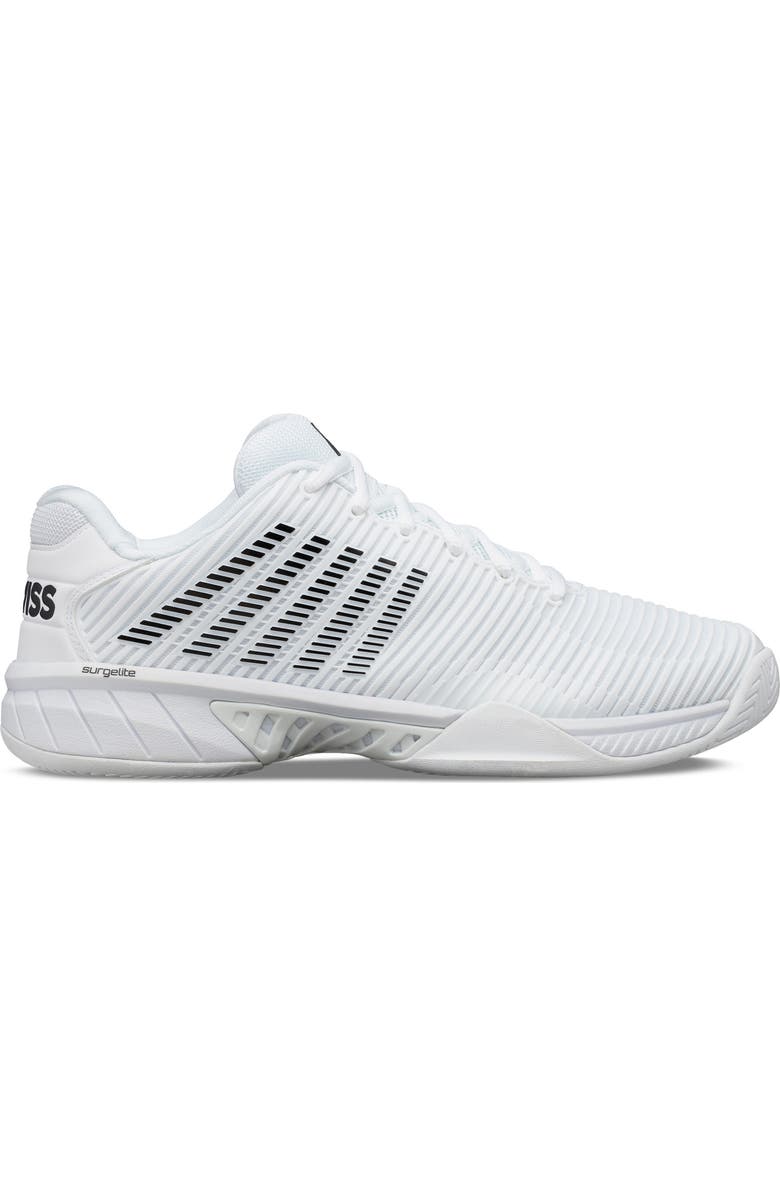 K-Swiss Hypercourt Express 2 Tennis Shoe, Alternate, color, White/ Black/ White