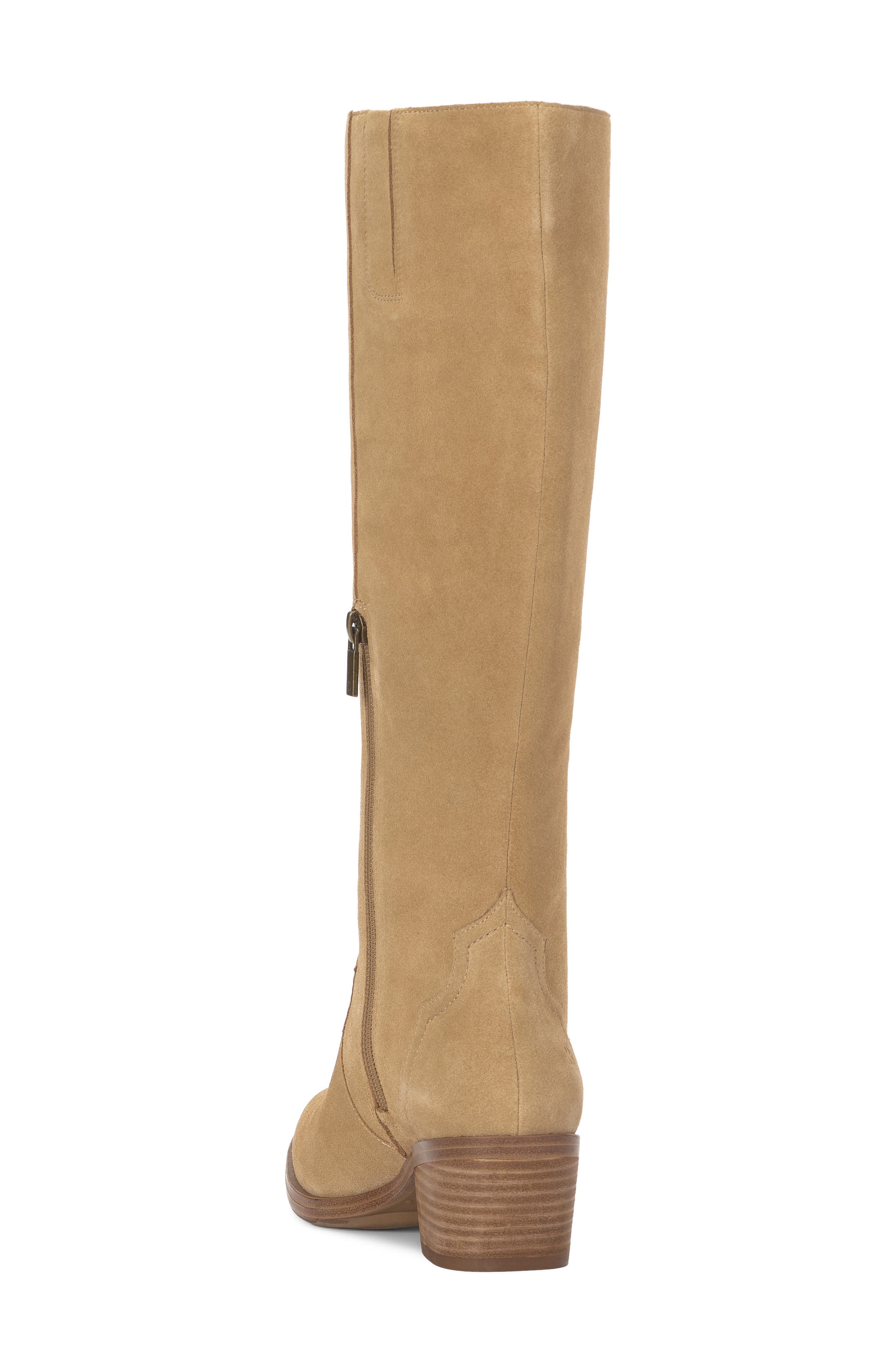 Frahna Leather Knee High Boot, Alternate, color, MEDIUM BEIGE