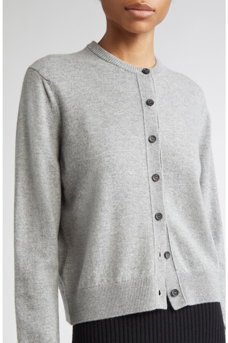 Classic Cashmere Crewneck Cardigan, Alternate, color, LIGHT GREY