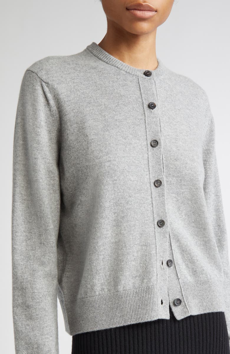 Johnstons of Elgin Classic Cashmere Crewneck Cardigan, Alternate, color, Light Grey