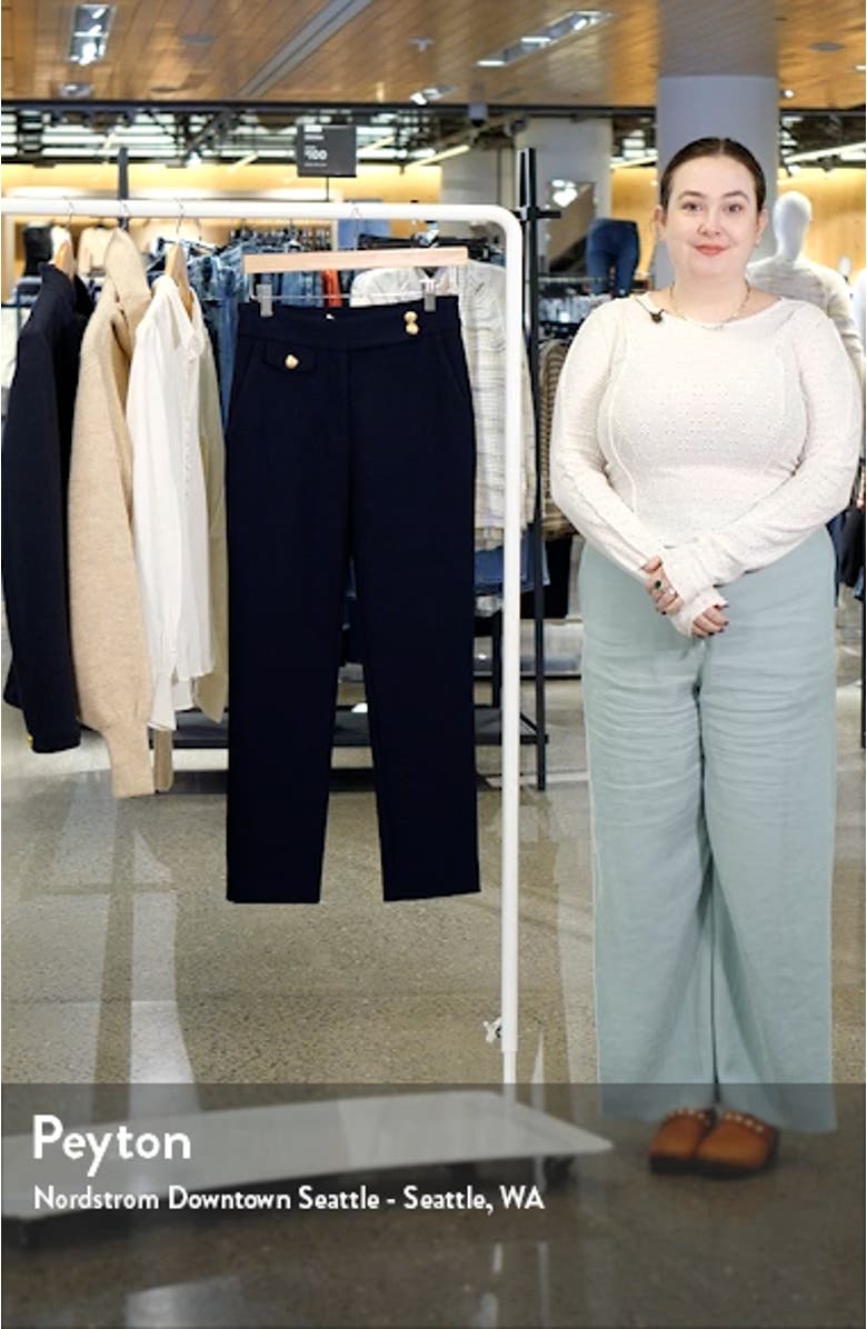 Renzo Crop Cotton Blend Trousers, sales video thumbnail